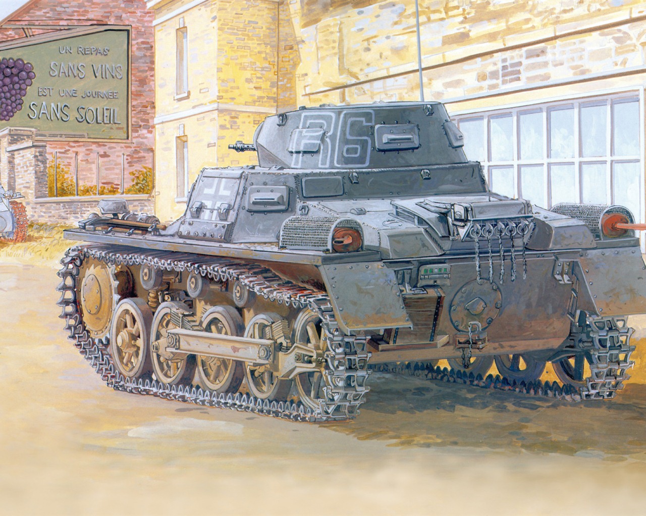 軍事坦克裝甲 高清繪畫壁紙 #11 - 1280x1024