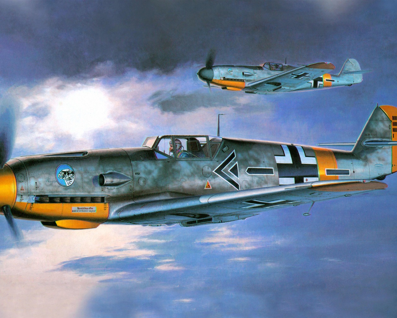 Militärflugzeuge Flug exquisite Malerei Tapeten #11 - 1280x1024