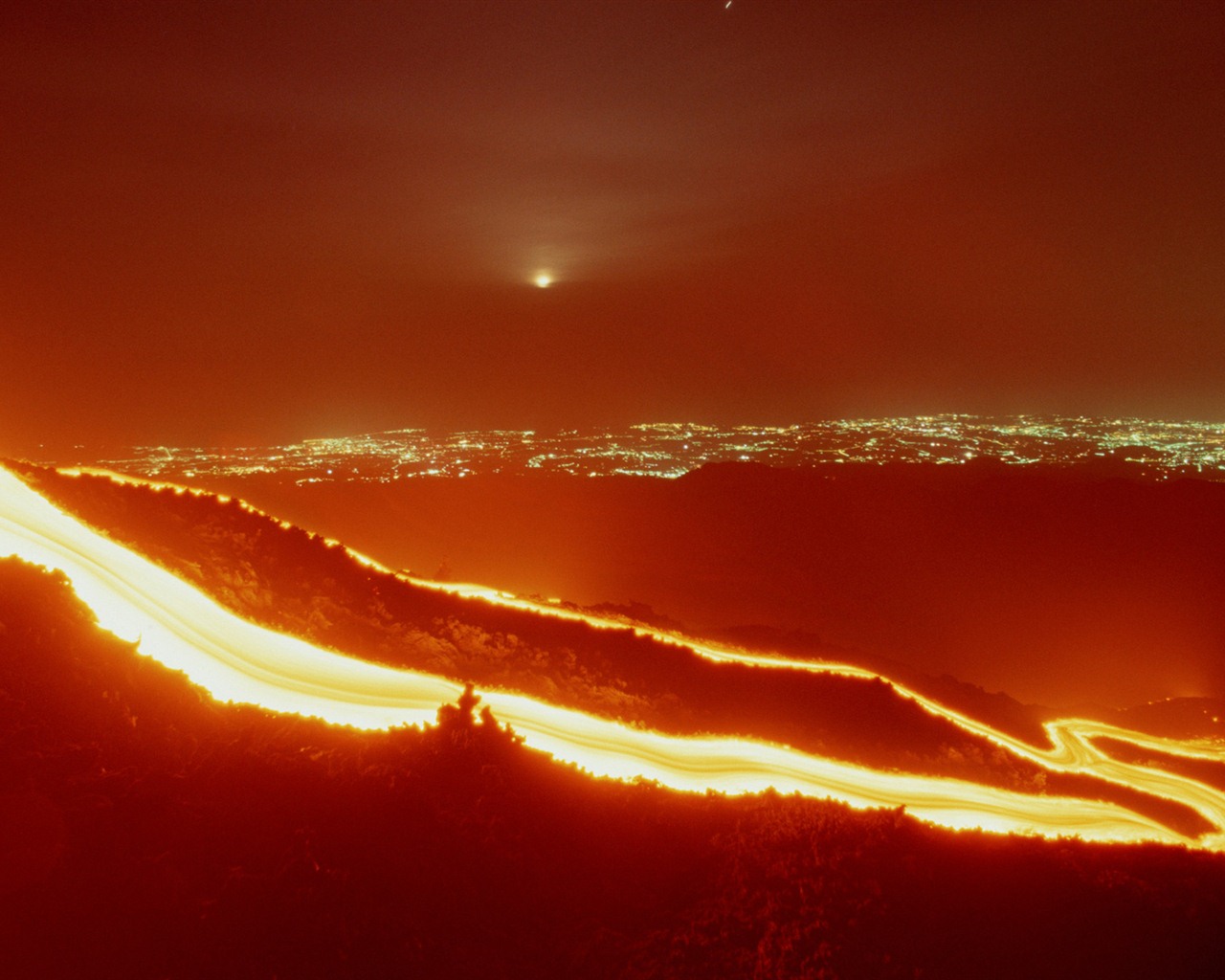 Vulkanausbruch von der herrlichen Landschaft Tapeten #7 - 1280x1024