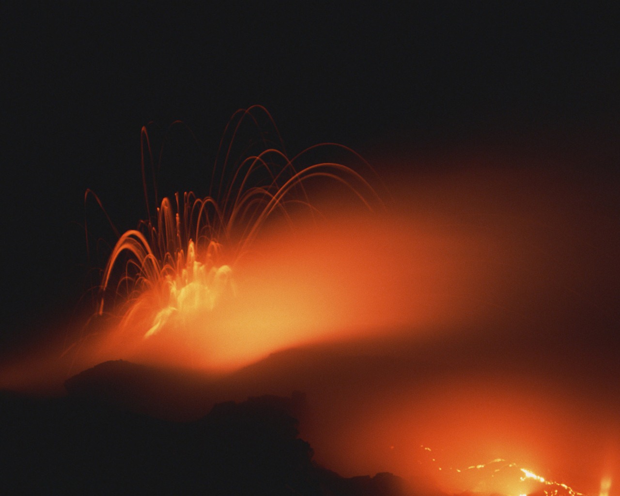 Vulkanausbruch von der herrlichen Landschaft Tapeten #17 - 1280x1024