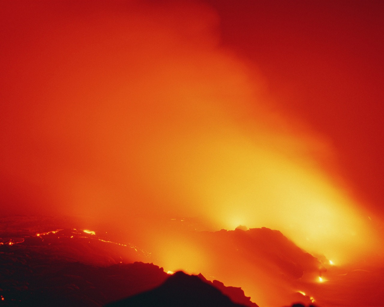 Vulkanausbruch von der herrlichen Landschaft Tapeten #18 - 1280x1024