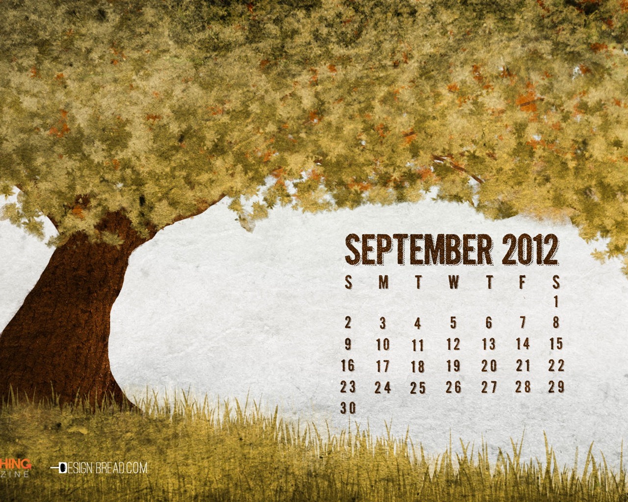 September 2012 Calendar wallpaper (1) #1 - 1280x1024