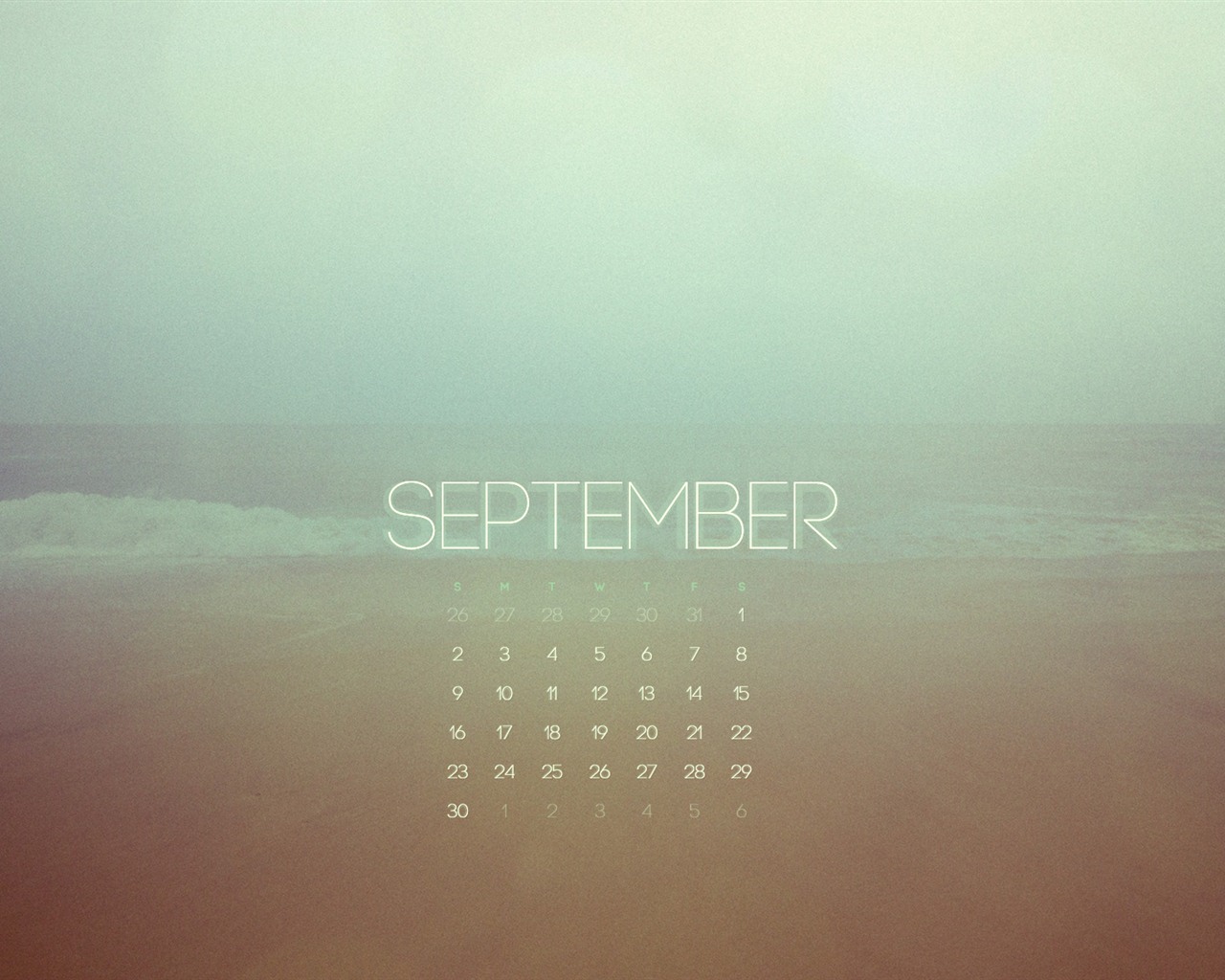 September 2012 Calendar wallpaper (1) #5 - 1280x1024