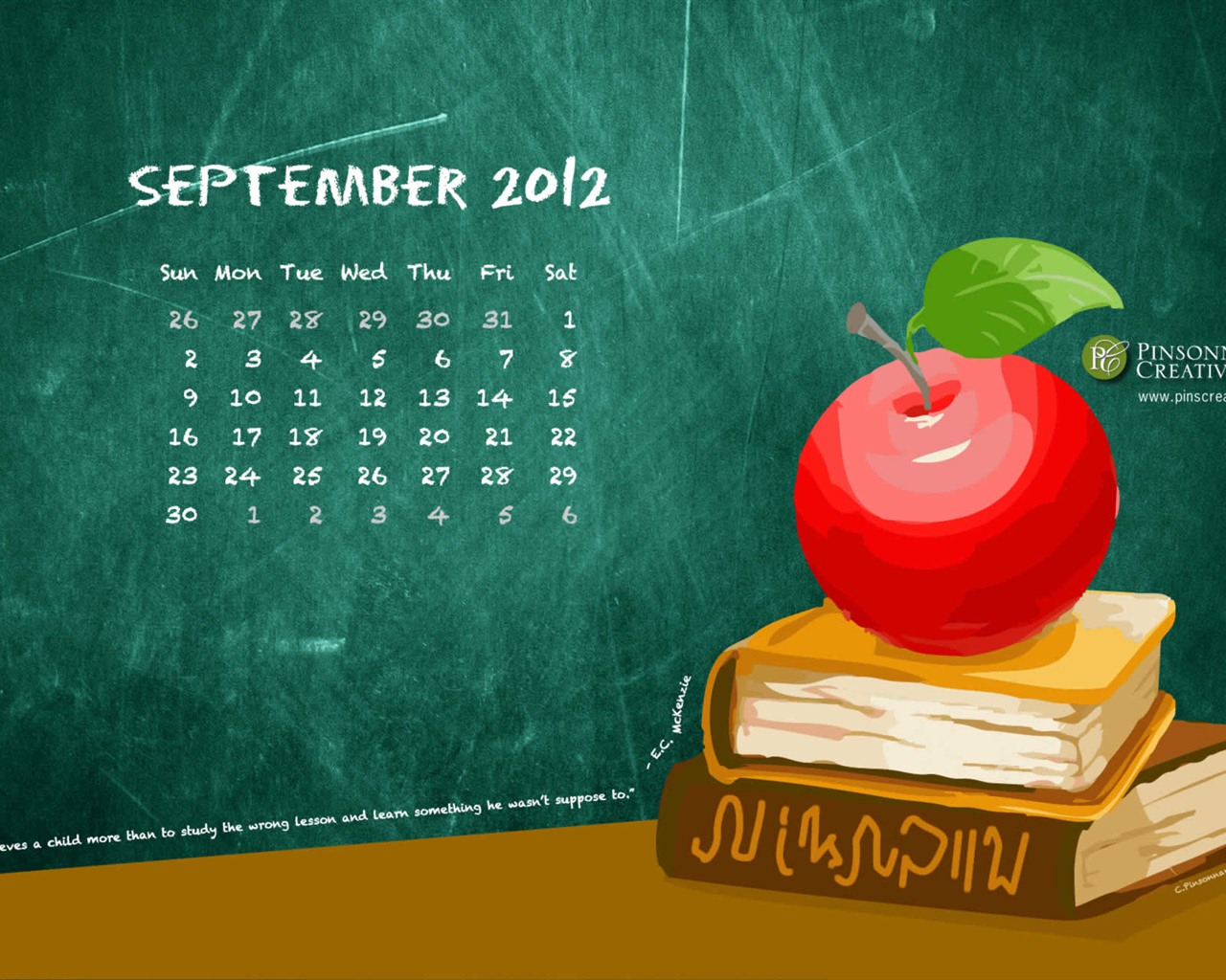 September 2012 Calendar wallpaper (1) #9 - 1280x1024