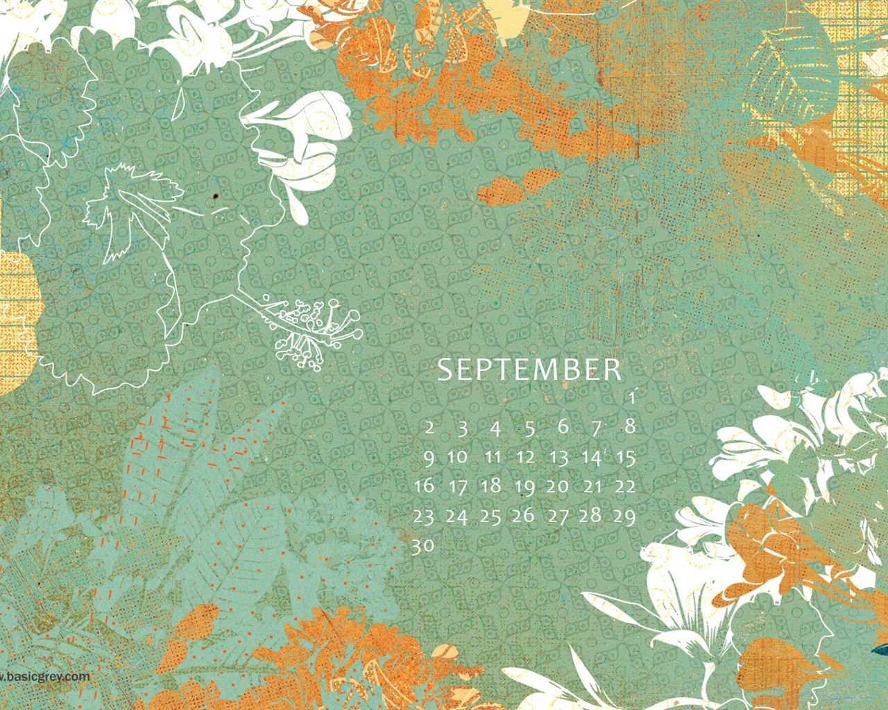 09 2012 Calendar fondo de pantalla (1) #11 - 1280x1024
