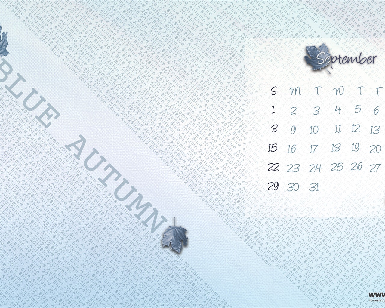 September 2012 Calendar wallpaper (1) #12 - 1280x1024