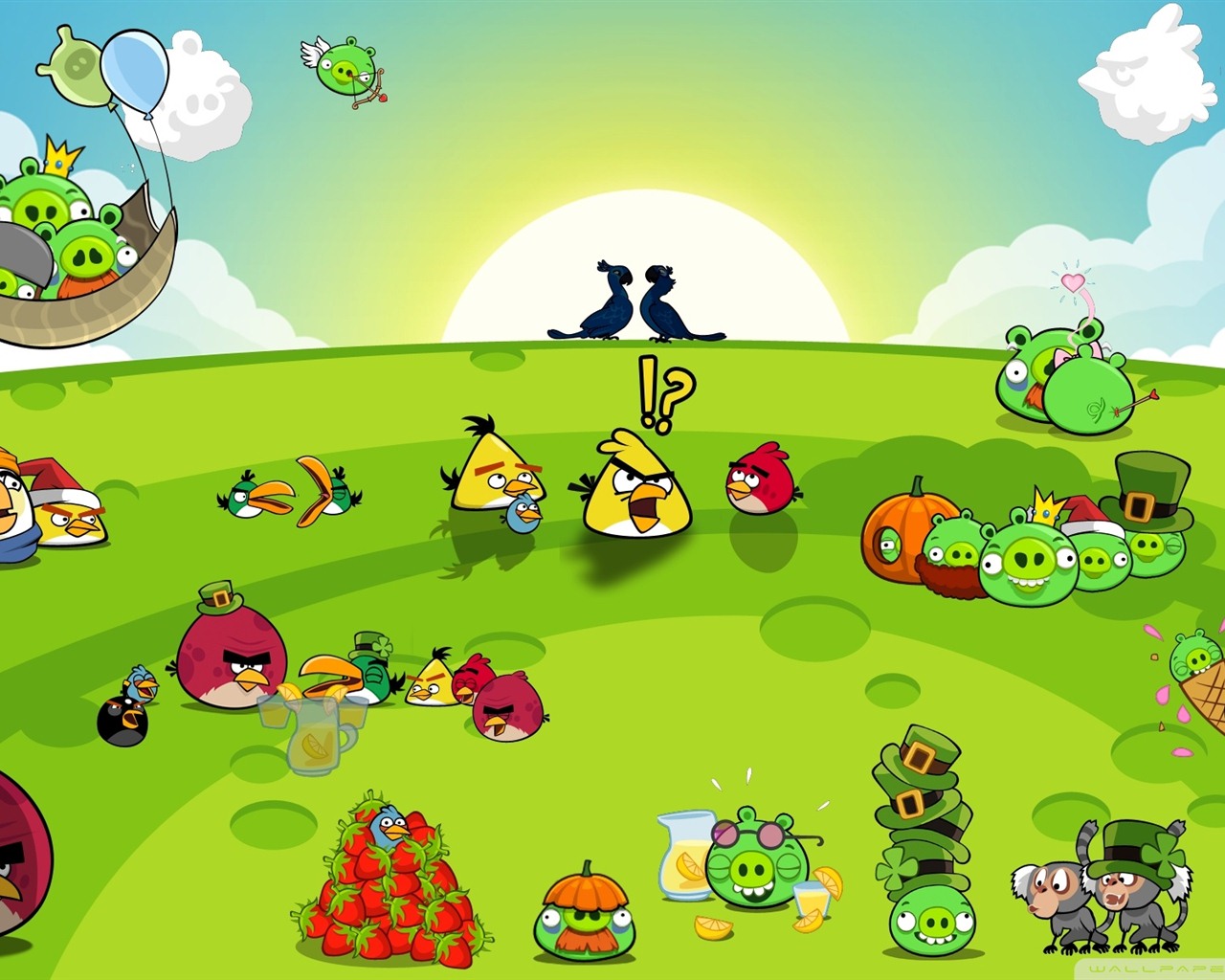 Angry Birds fonds d'écran de jeux #11 - 1280x1024