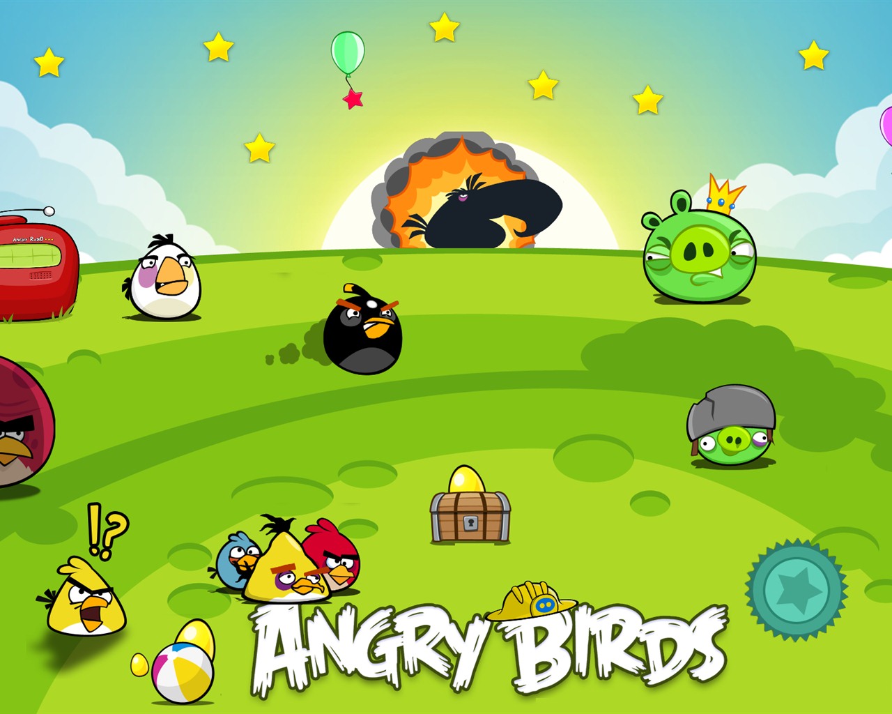 Angry Birds fonds d'écran de jeux #12 - 1280x1024