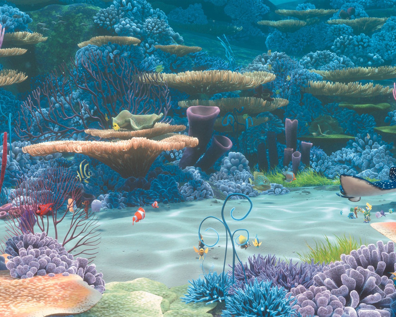 Buscando a Nemo 3D 2012 HD fondos de pantalla #12 - 1280x1024