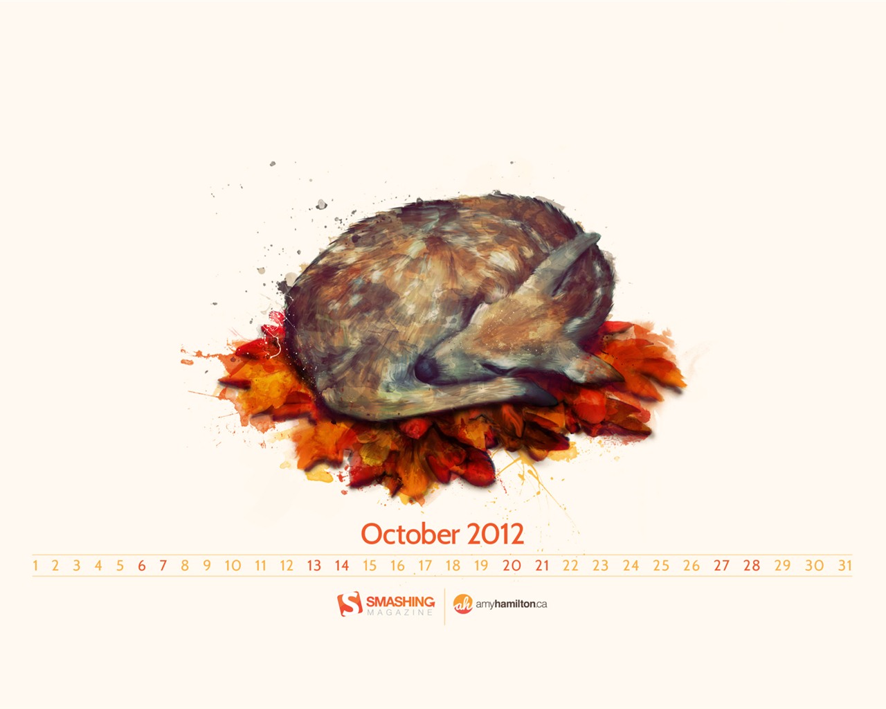 October 2012 Calendar wallpaper (1) #4 - 1280x1024