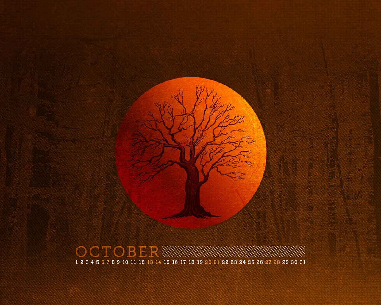 October 2012 Calendar wallpaper (1) #14 - 1280x1024
