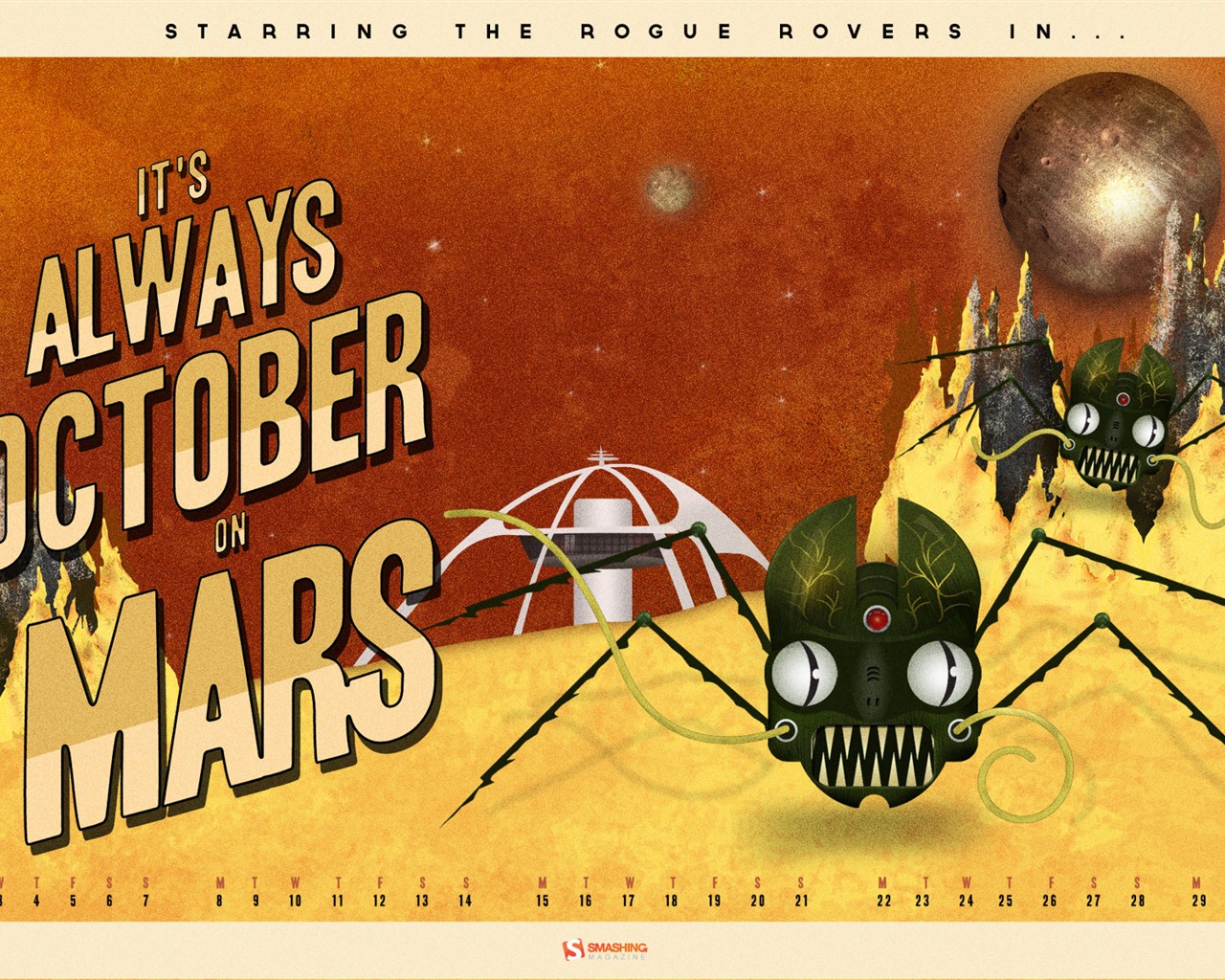 October 2012 Calendar wallpaper (2) #4 - 1280x1024