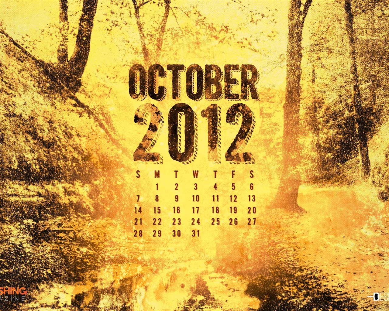 October 2012 Calendar wallpaper (2) #8 - 1280x1024