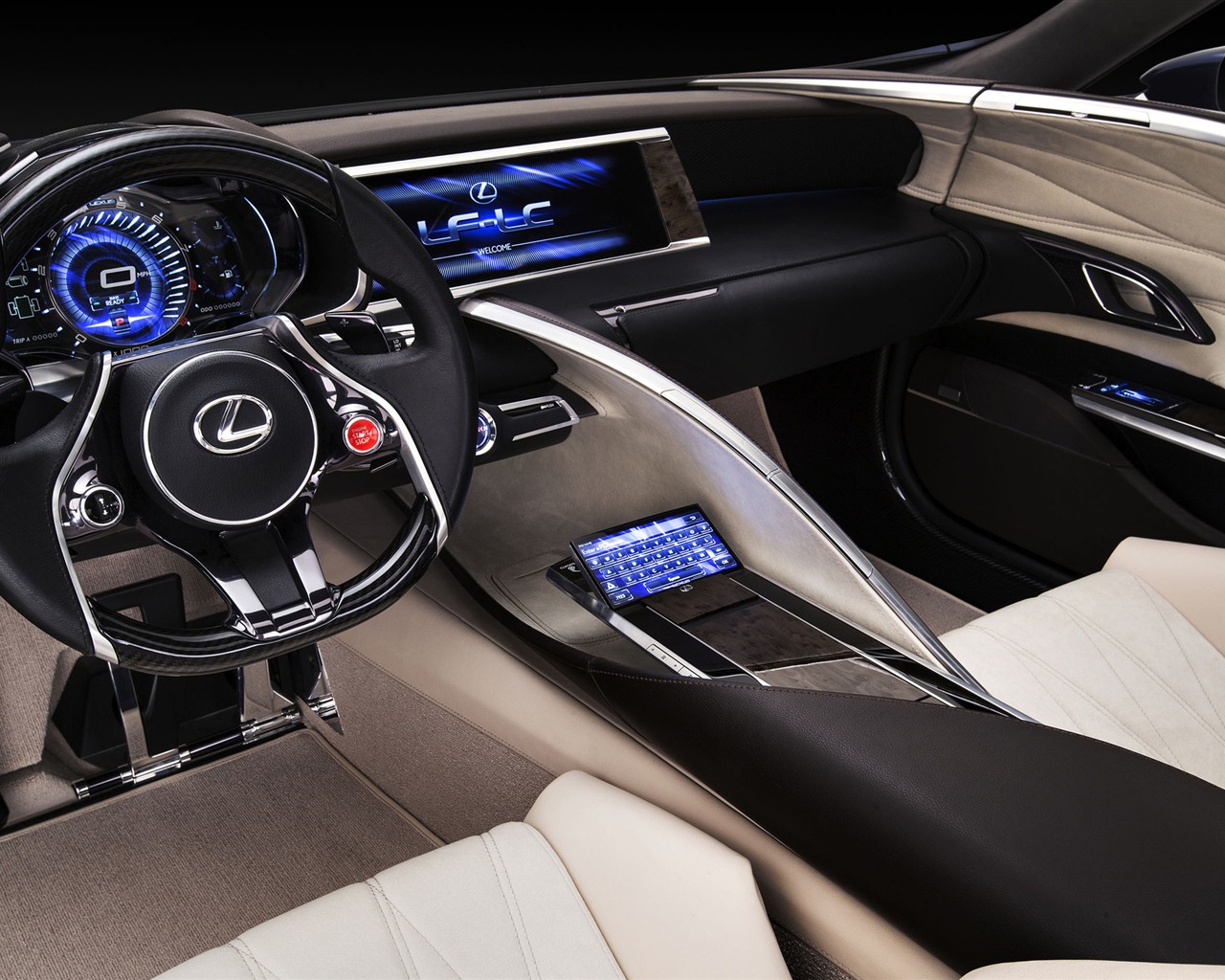 2012 Lexus LF-LC Concept Bleu fonds d'écran HD #14 - 1280x1024