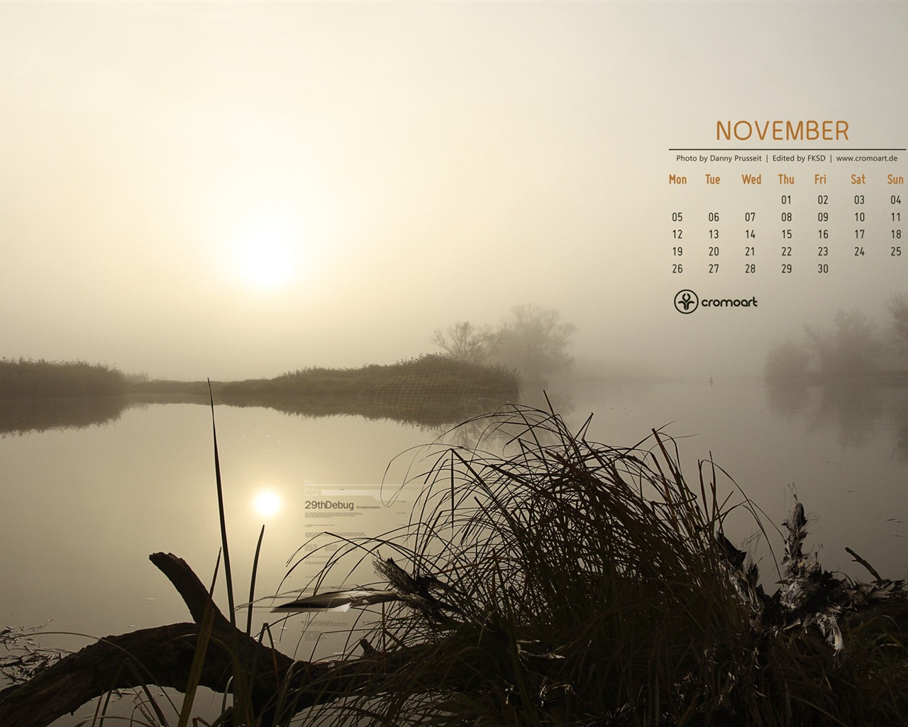 Novembre 2012 Calendar Wallpaper (2) #20 - 1280x1024