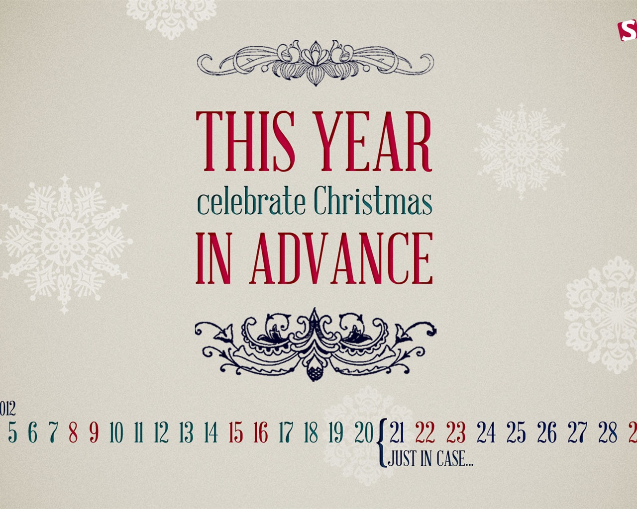 December 2012 Calendar wallpaper (1) #10 - 1280x1024