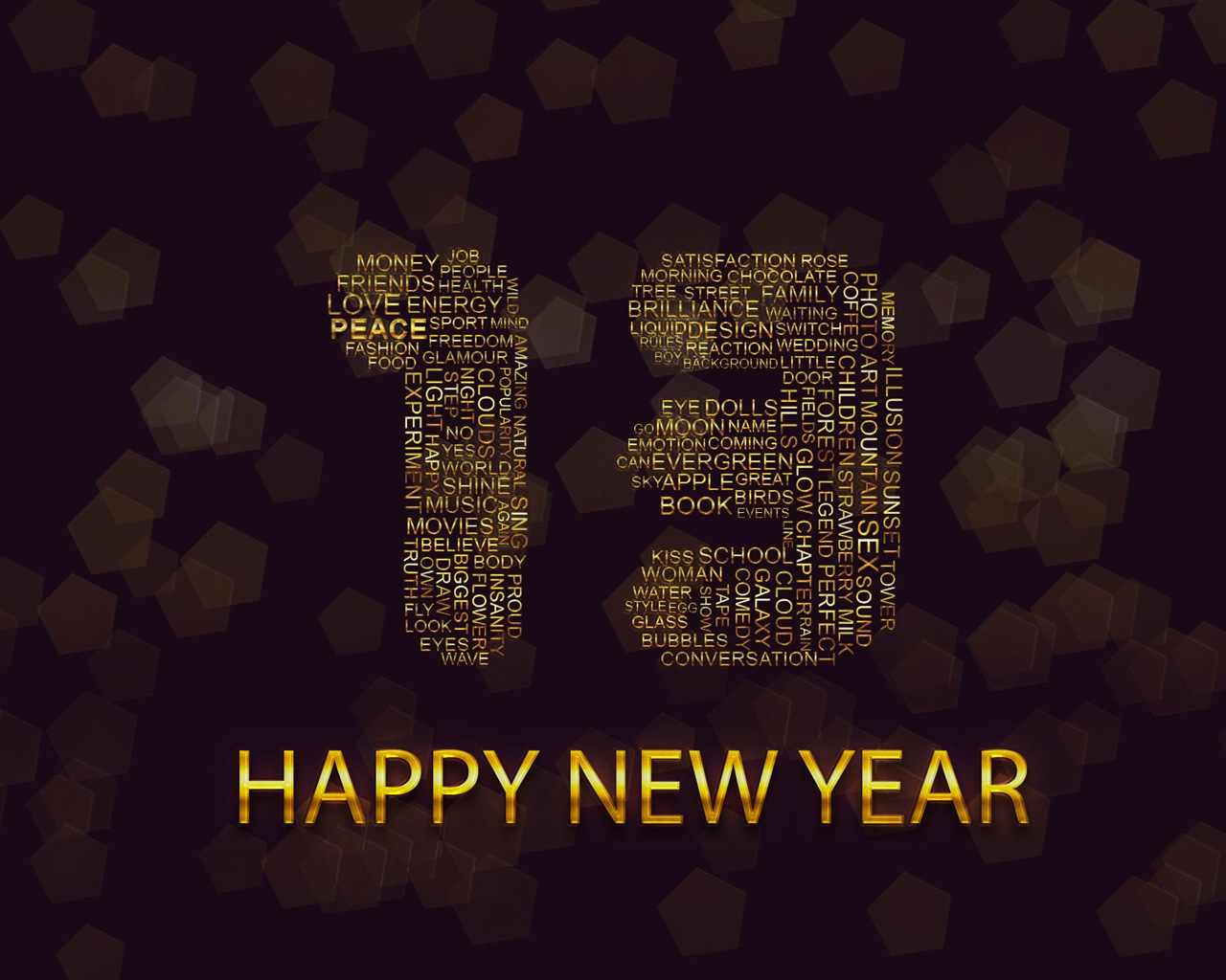 2013 Šťastný Nový Rok HD Tapety na plochu #12 - 1280x1024