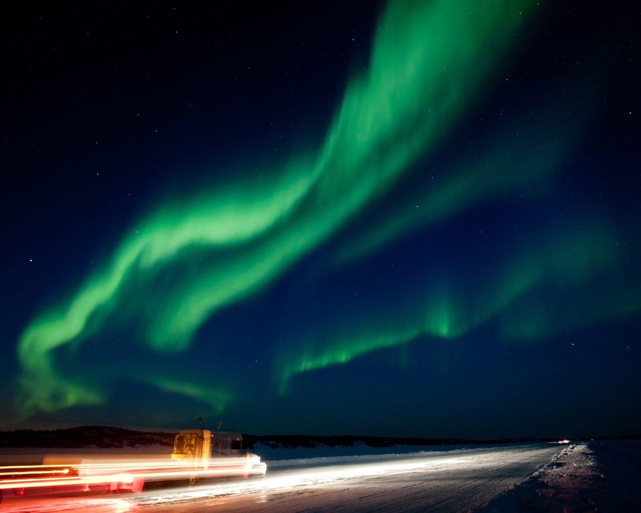 Природные чудеса Northern Lights HD обои (1) #5 - 1280x1024