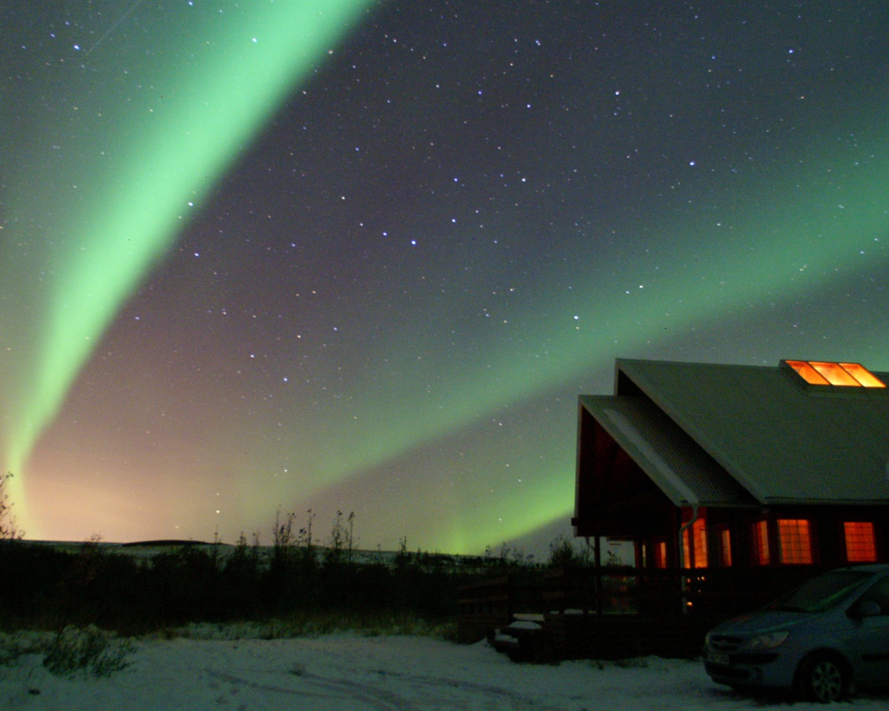 Природные чудеса Northern Lights HD обои (1) #6 - 1280x1024