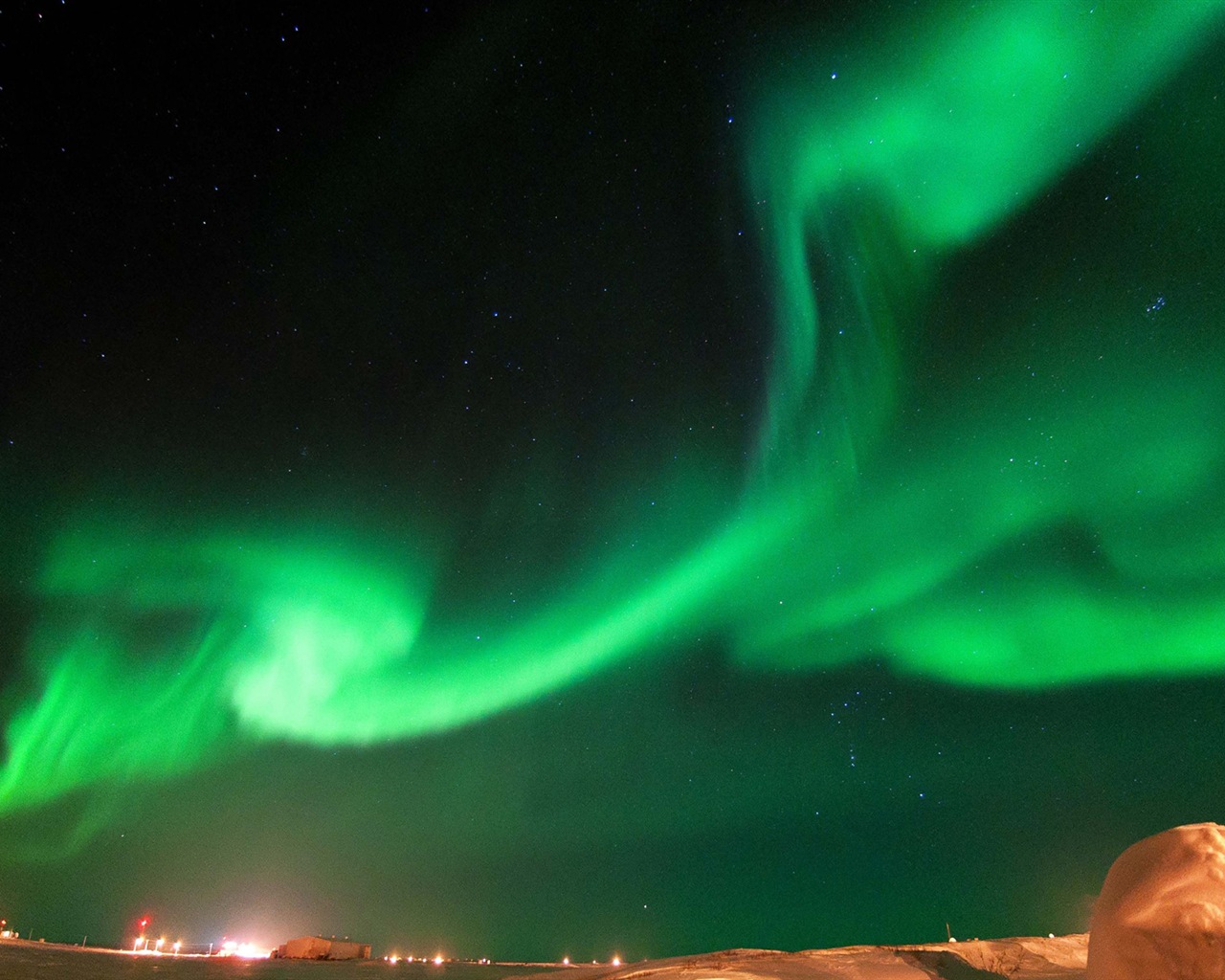 Природные чудеса Northern Lights HD обои (1) #8 - 1280x1024