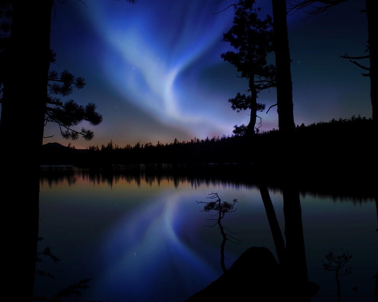 Природные чудеса Northern Lights HD обои (1) #11 - 1280x1024