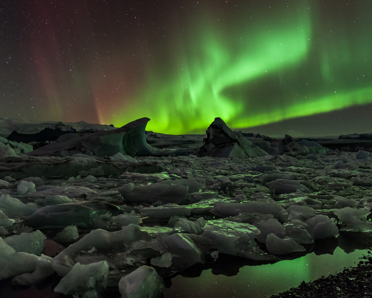 Природные чудеса Northern Lights HD обои (1) #17 - 1280x1024