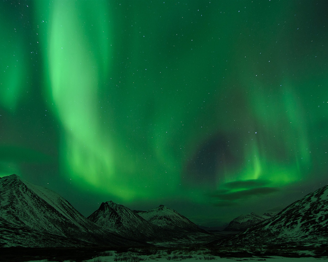Природные чудеса Northern Lights HD обои (1) #20 - 1280x1024