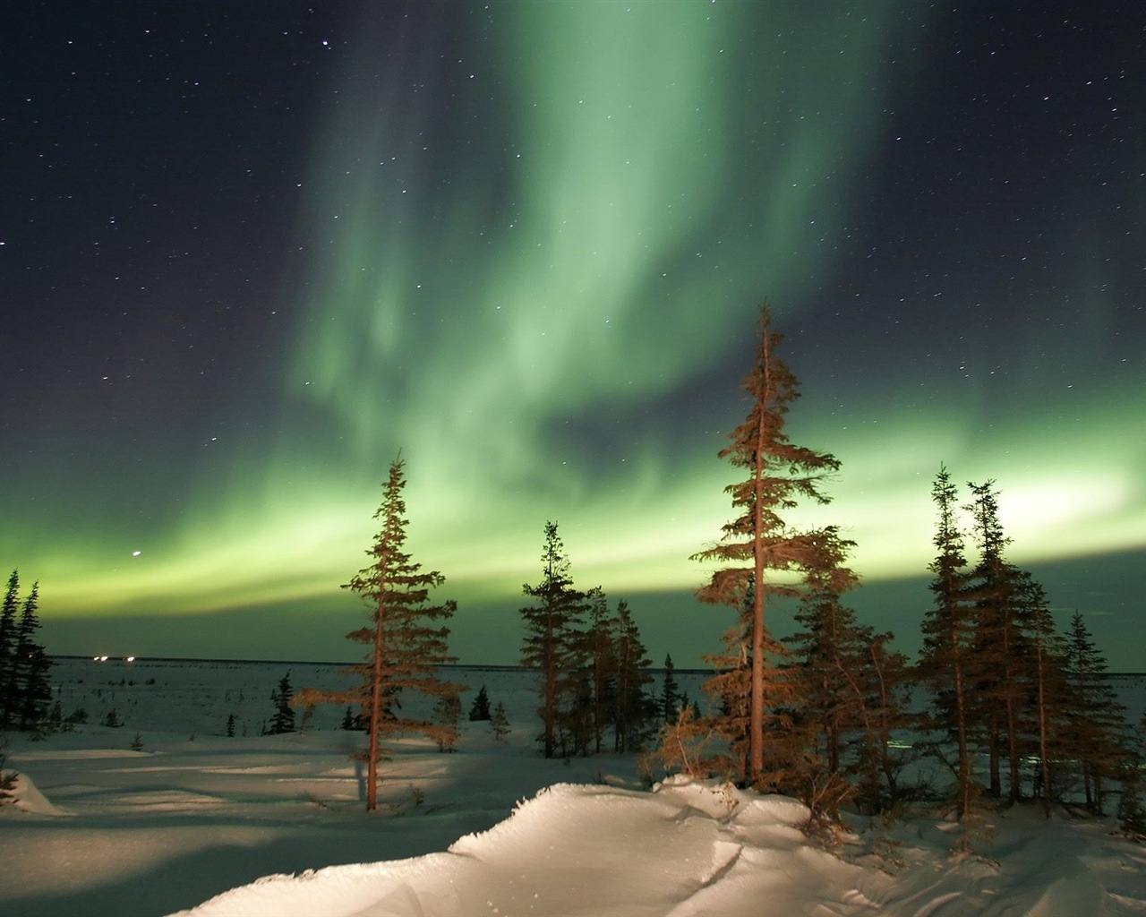 Природные чудеса Northern Lights HD обои (2) #3 - 1280x1024
