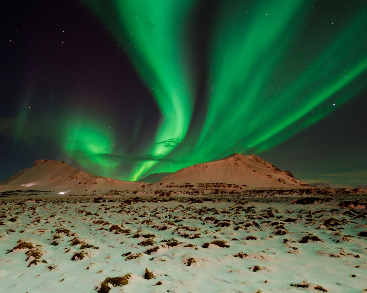 Природные чудеса Northern Lights HD обои (2) #6 - 1280x1024