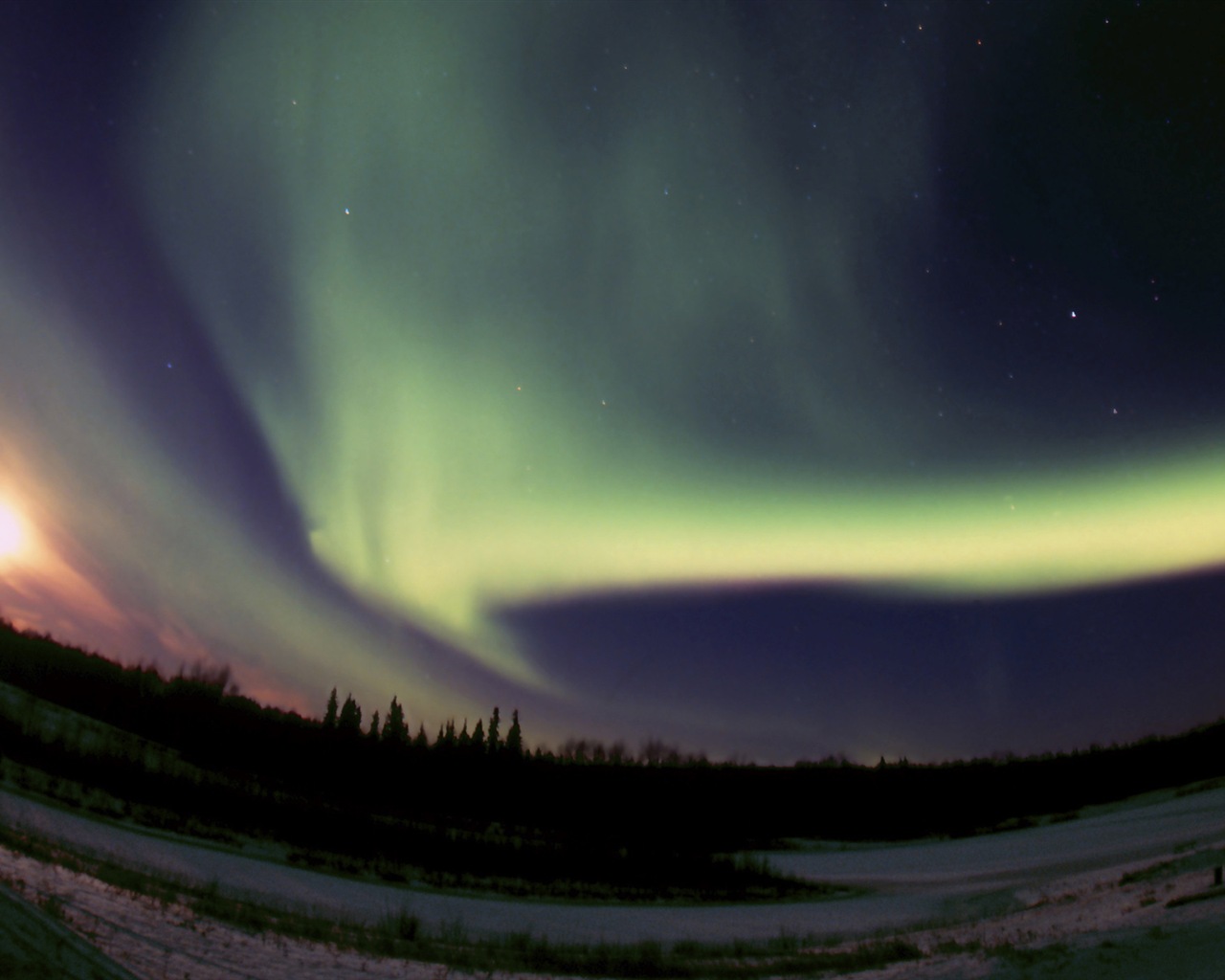 Природные чудеса Northern Lights HD обои (2) #11 - 1280x1024