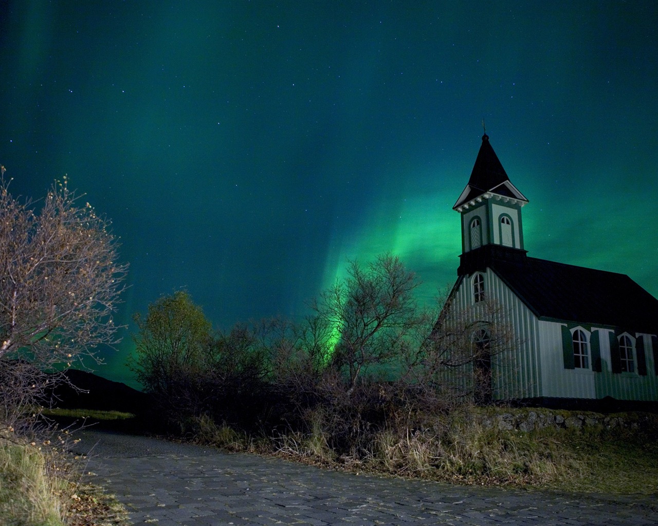 Природные чудеса Northern Lights HD обои (2) #14 - 1280x1024