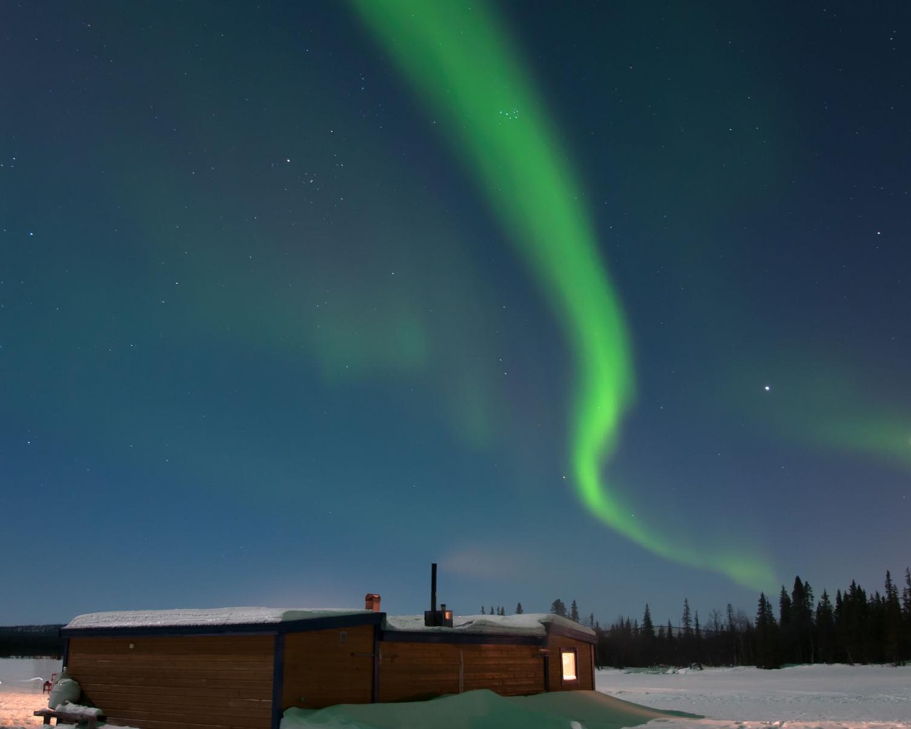Природные чудеса Northern Lights HD обои (2) #16 - 1280x1024
