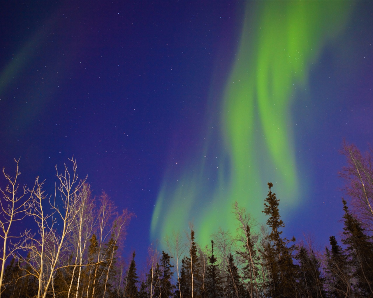 Přírodní divy Northern Lights HD Wallpaper (2) #20 - 1280x1024