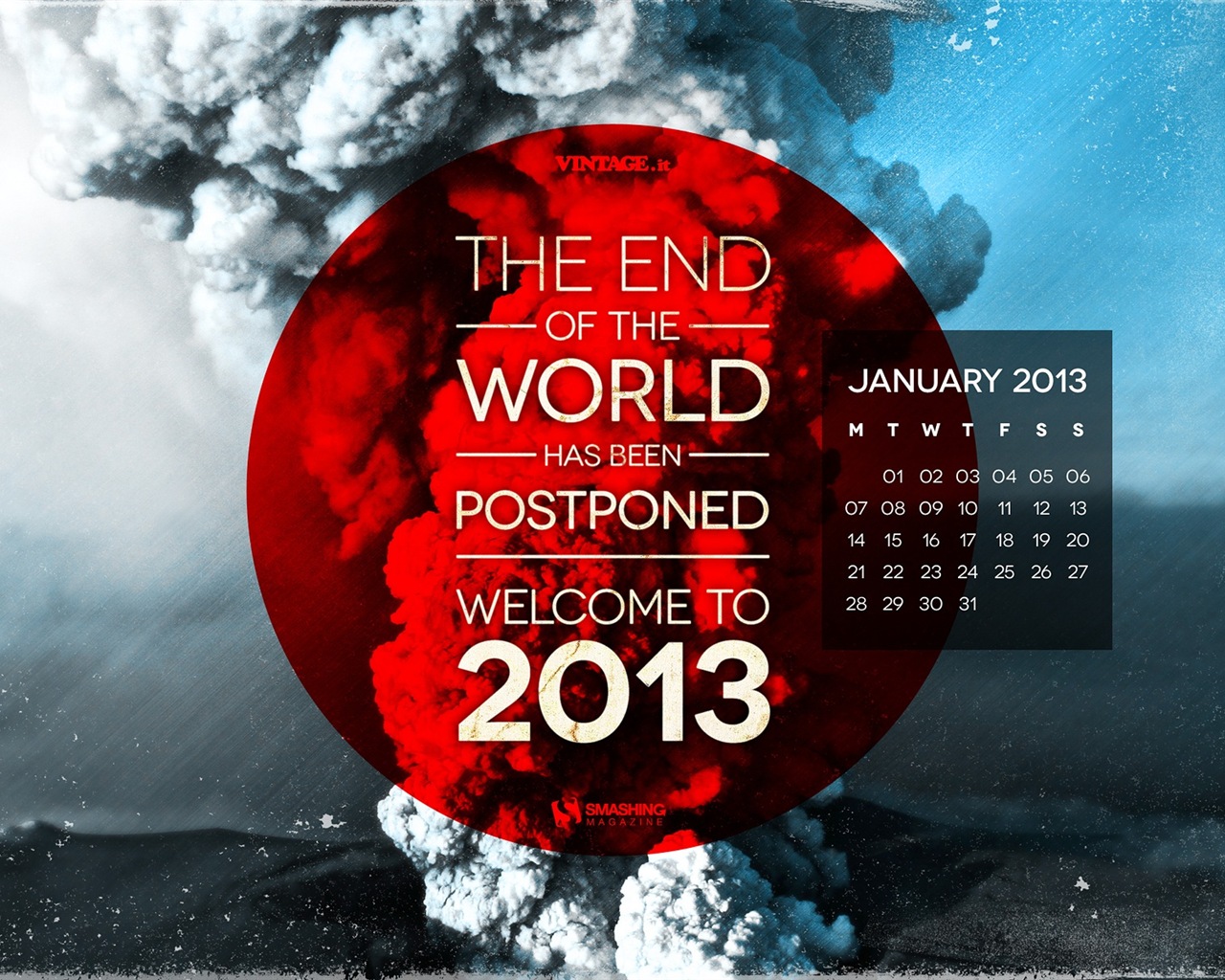 Januar 2013 Kalender Wallpaper (1) #1 - 1280x1024