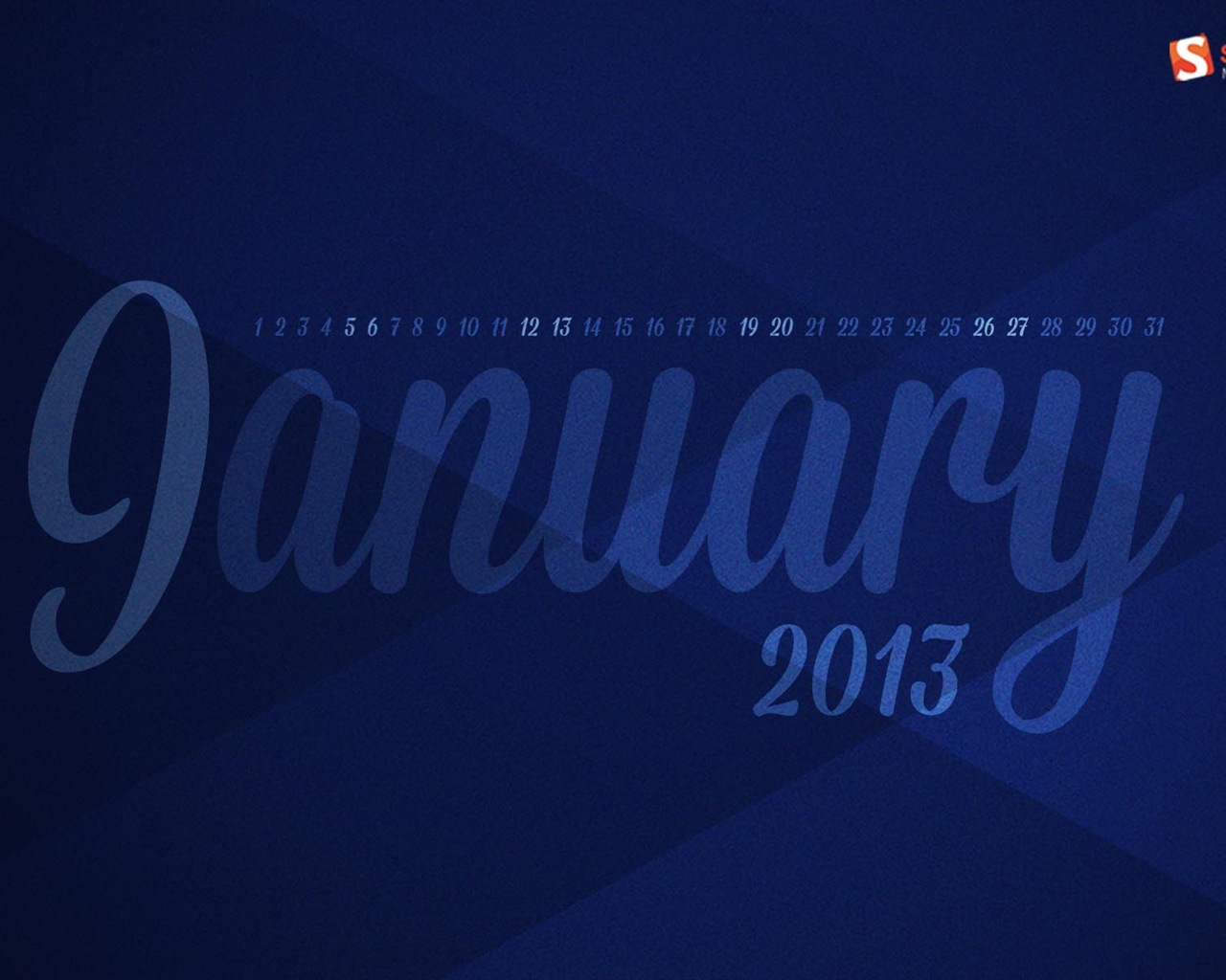 January 2013 Calendar wallpaper (1) #13 - 1280x1024