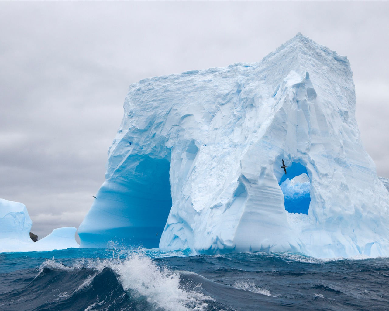 Windowsの8壁紙：南極、雪の風景、南極のペンギン #7 - 1280x1024
