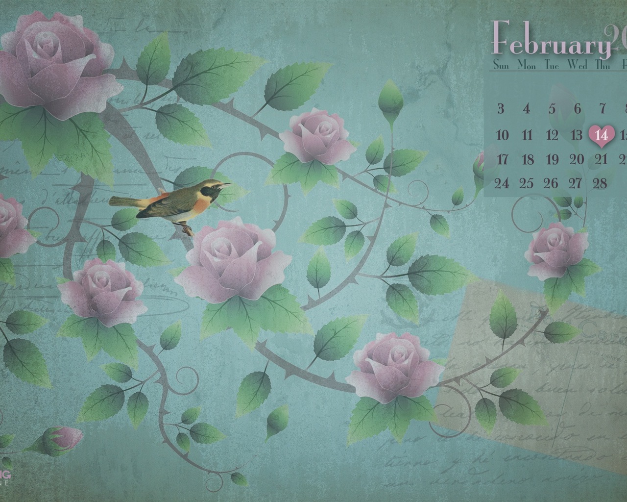 02 2013 Calendar fondo de pantalla (1) #14 - 1280x1024