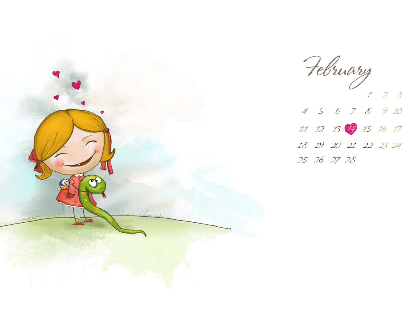 February 2013 Calendar wallpaper (1) #15 - 1280x1024