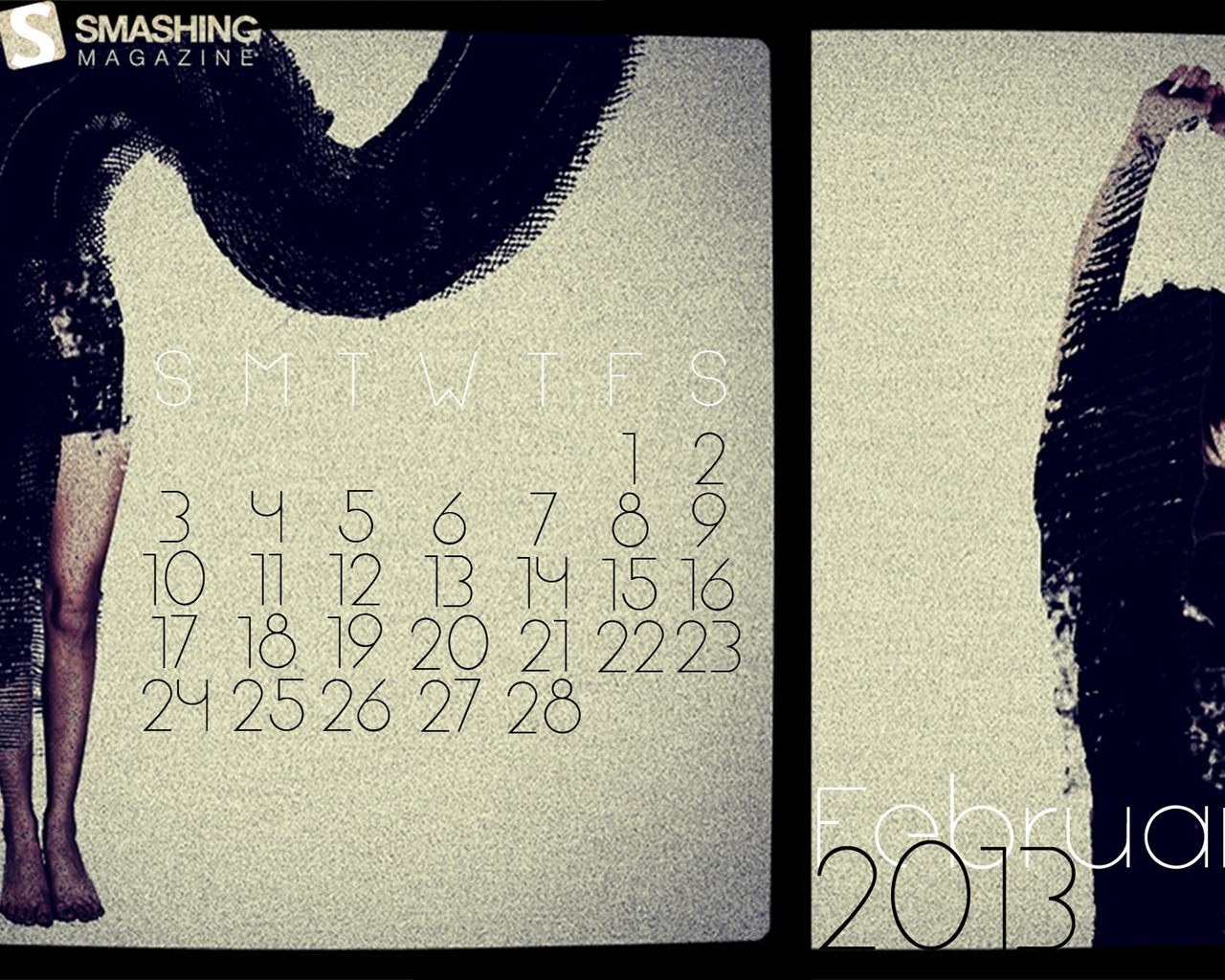 February 2013 Calendar wallpaper (2) #10 - 1280x1024