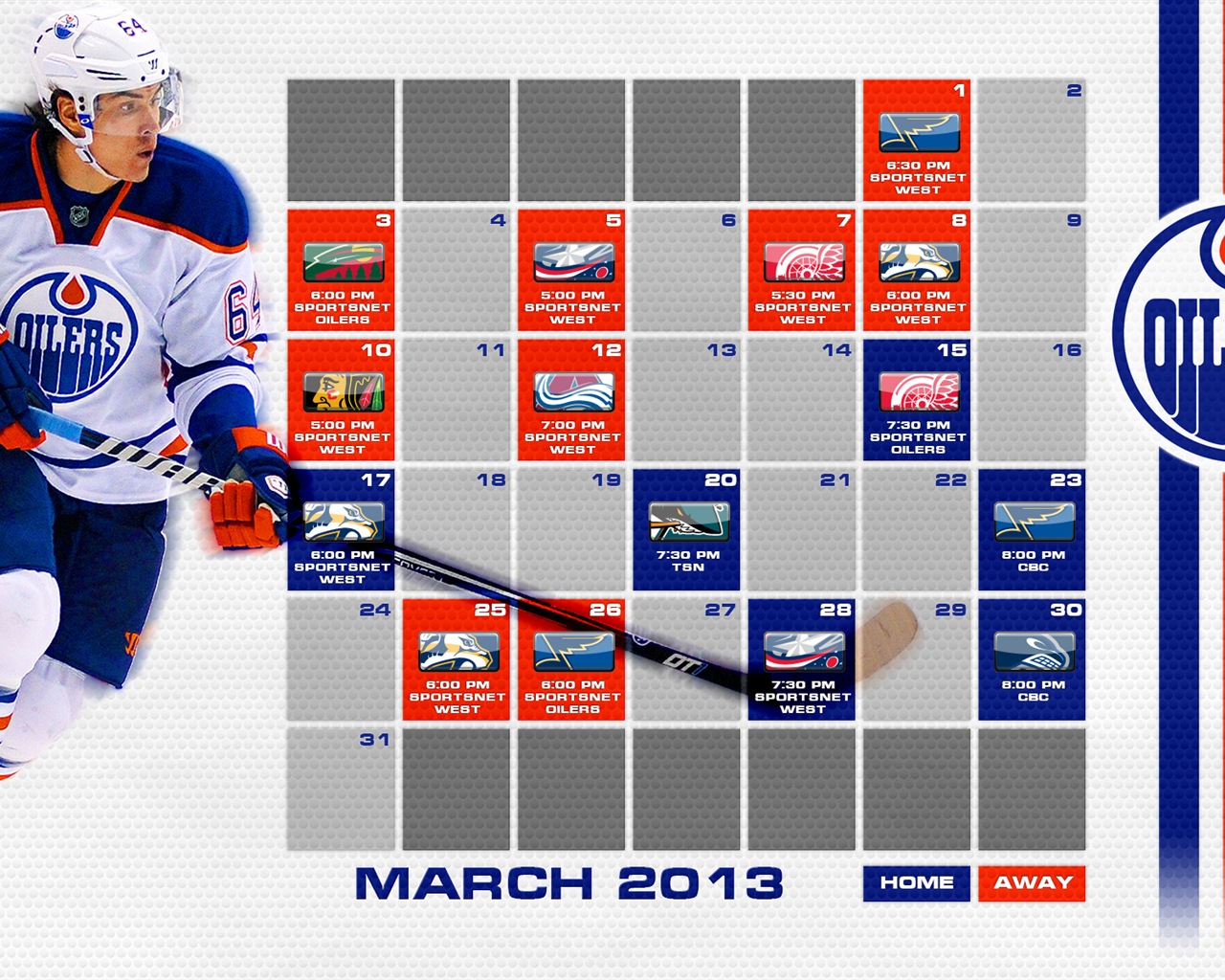 Март 2013 календарь обои (1) #2 - 1280x1024