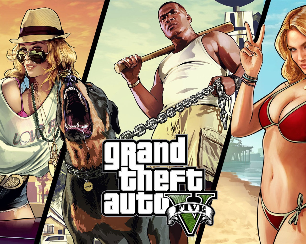 Grand Theft Auto V GTA 5 обои HD игры #17 - 1280x1024
