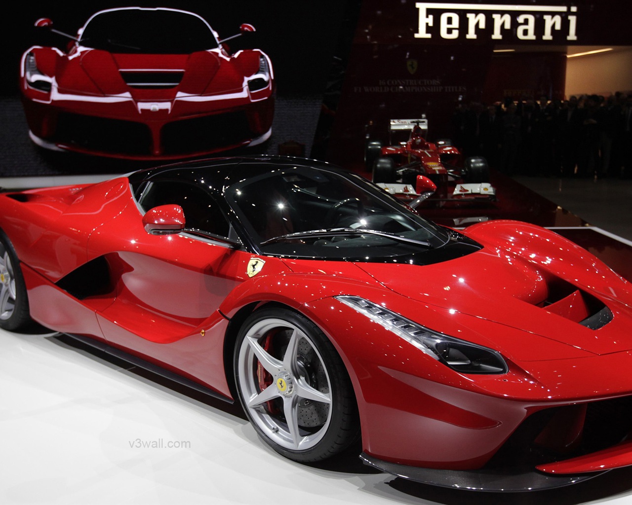 2013 페라리 LaFerrari 붉은 supercar HD 배경 화면 #2 - 1280x1024