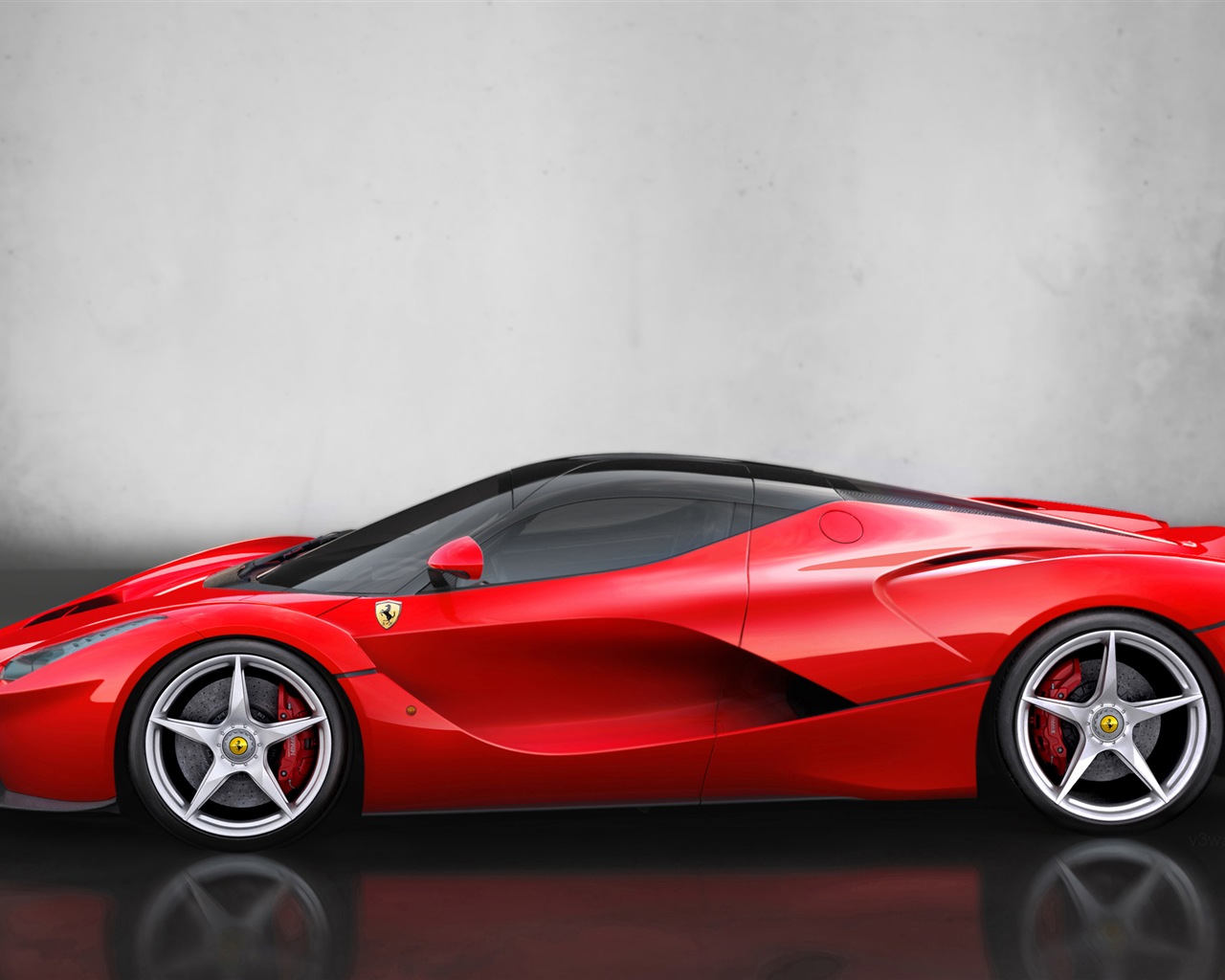 2013フェラーリLaFerrari赤いスーパーカーのHD壁紙 #4 - 1280x1024