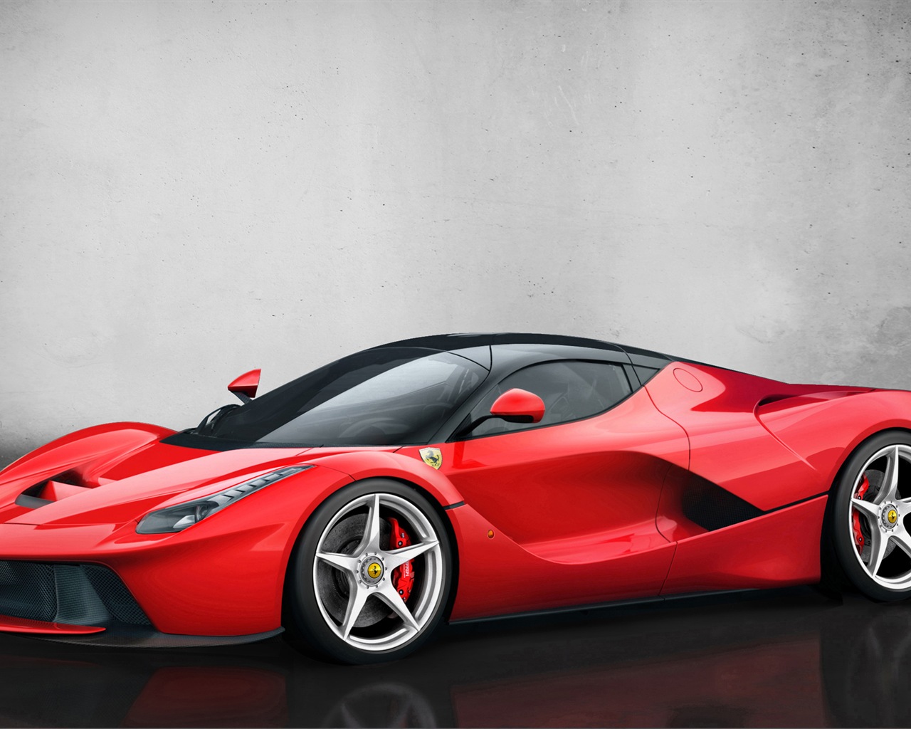 2013 Ferrari rouge LaFerrari supercar HD fonds d'écran #7 - 1280x1024