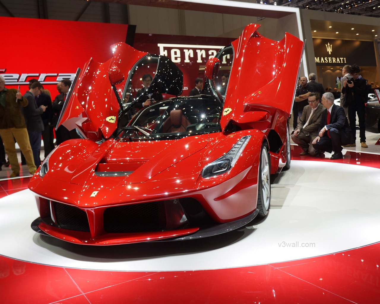 2013 Ferrari rouge LaFerrari supercar HD fonds d'écran #10 - 1280x1024