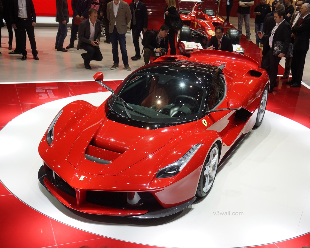 2013 Ferrari rouge LaFerrari supercar HD fonds d'écran #12 - 1280x1024