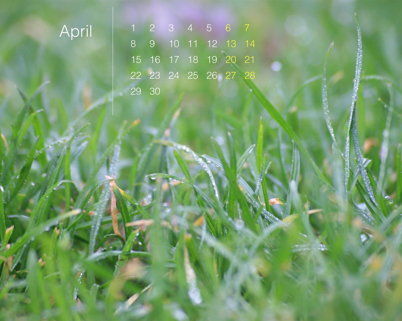 04 2013 Calendar fondo de pantalla (2) #17 - 1280x1024