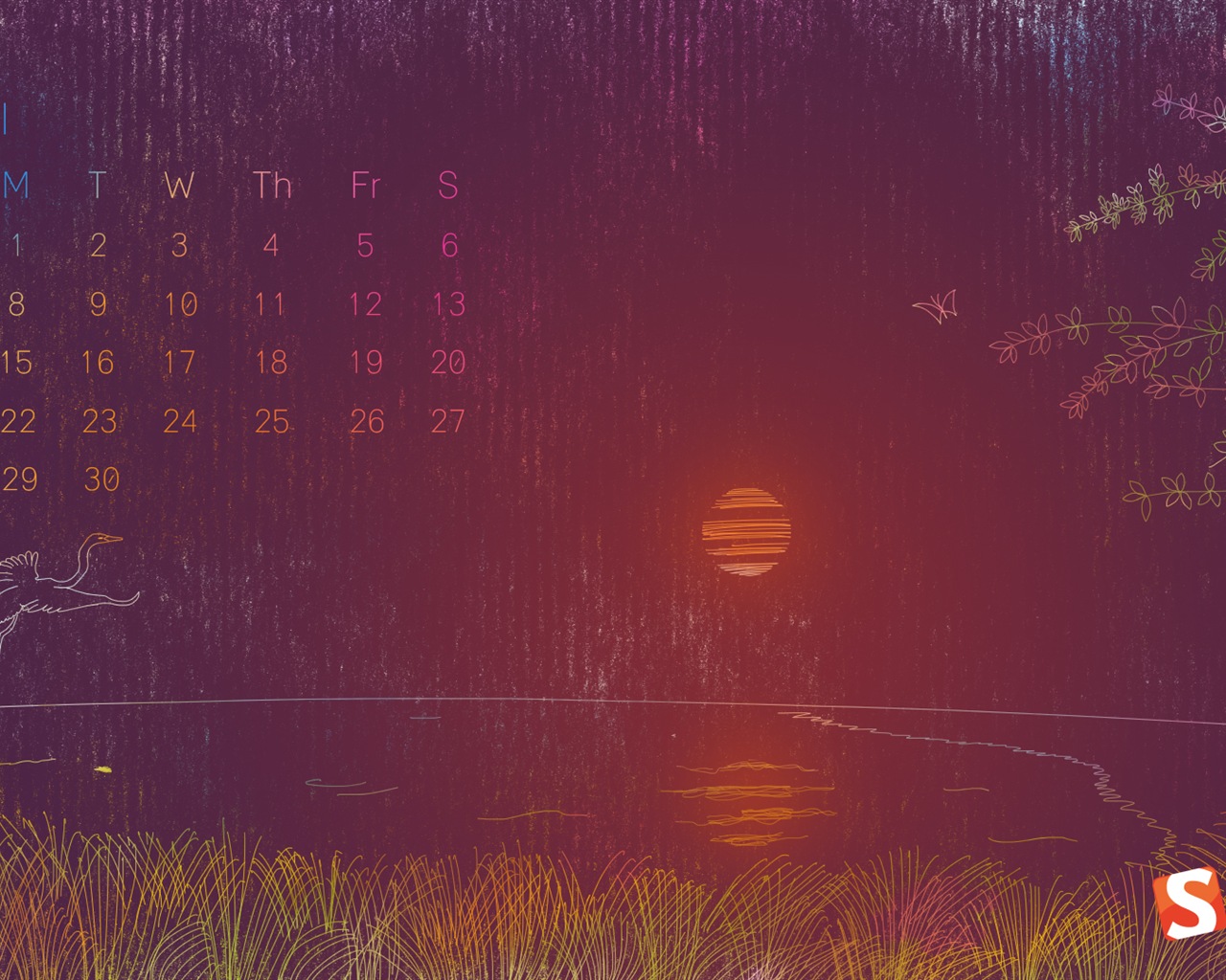 April 2013 Kalender Wallpaper (2) #19 - 1280x1024