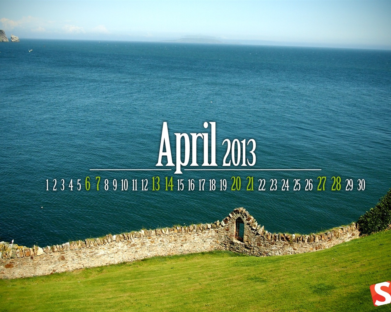 April 2013 Kalender Wallpaper (2) #25 - 1280x1024