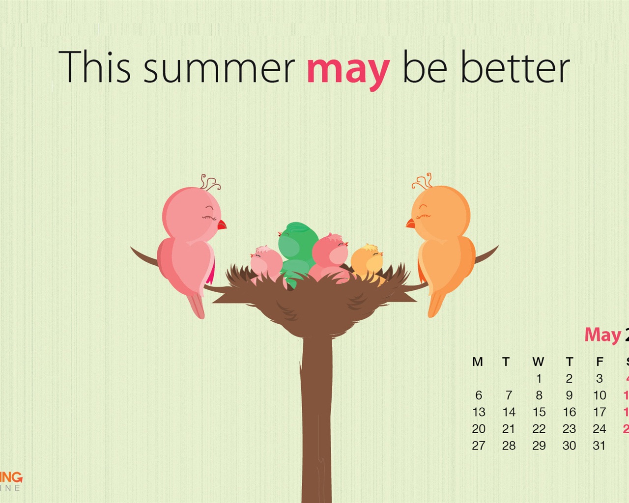 Mai 2013 Kalender Wallpaper (1) #9 - 1280x1024